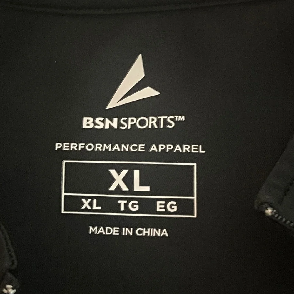 BSN Sports XL Black Performance Pullover Long Sleeve Shirt Mens‎ Activewear - Picture 3 of 8